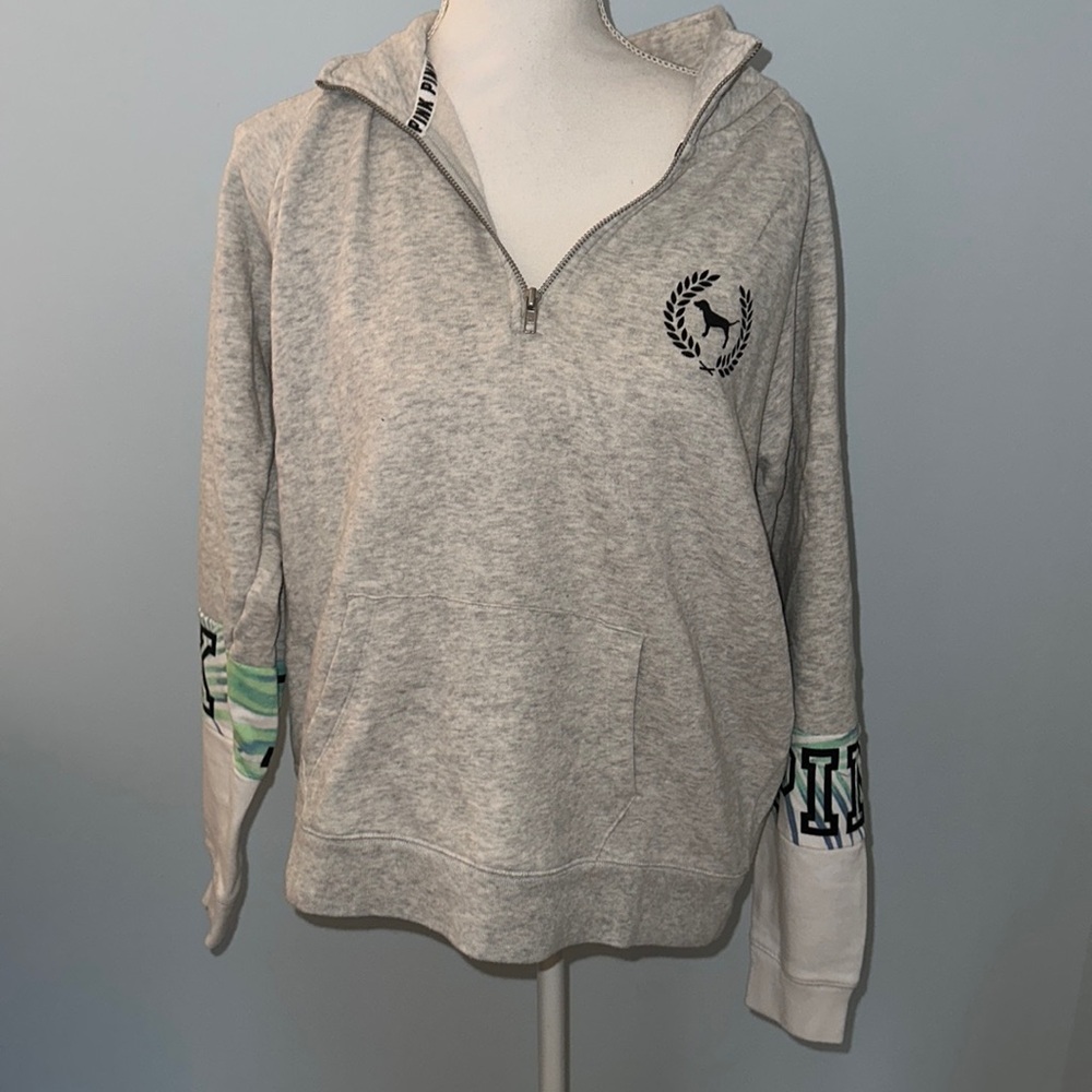 EUC PINK Tropic Gray Sweatshirt M